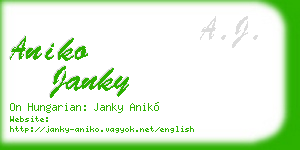 aniko janky business card